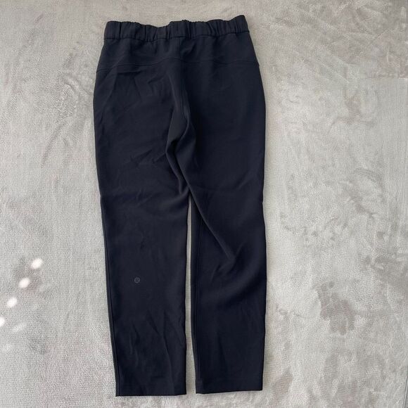 Lululemon Woven Pants Women 6 Black On The Fly Wrinkle Free Pockets Drawstring - Picture 16 of 16